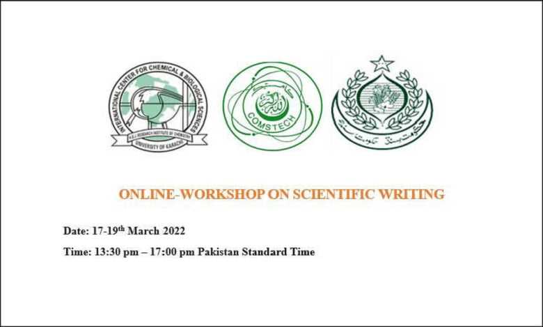 ONLINE-WORKSHOP ON SCIENTIFIC WRITING - COMSTECH